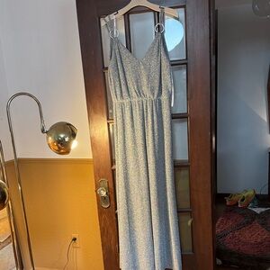 Calvin Klein Collection Shimmering Silver Maxi Dress